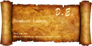 Dombos Emese névjegykártya